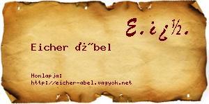 Eicher Ábel névjegykártya